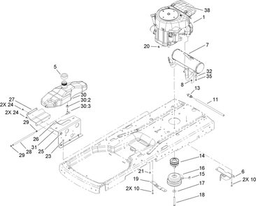 Part Location Diagram of 108-9557 Lawn Boy Decal-Engine